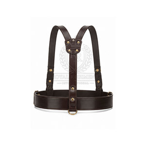 Ceinture Sam Browne en cuir avec design classique, boucle réglable et finition durable pour vêtements formels - Product Image 4