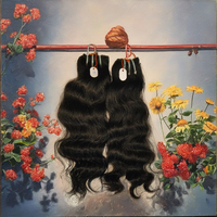Extensions de cheveux indiens vierges non traités 100% bruts, alignés sur les cuticules, 12 pouces, 14 pouces, un donneur, mèches ondulées lâches, couleur claire, cheveux bruts