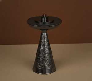 Quemador de Oud de Metal Plateado Premium con Base de Mármol Zebra Natural, Incensario de Carbón para Frankincienso, Soporte de Incienso de Mesa Estilo Oriental - Product Image 2