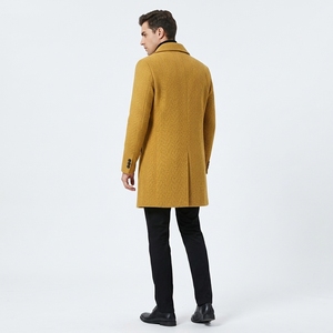 Manteau long en laine pour homme, double boutonnage, au-dessus du genou, épais, pour l'automne et l'hiver - Product Image 6