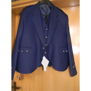 100% High-Quality <b>WOOL</b> Argyle kilt Jacket & Waistcoat - <b>Vest</b>, Scottish Argyle Jacket Blue Traditional Wholesale 2026 - Product Image 5