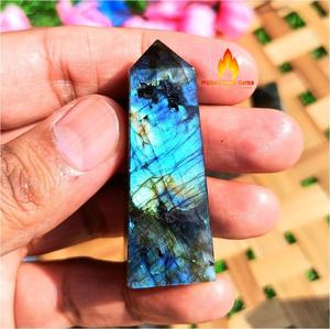 Torre de Cristal de Labradorita Natural, Obelisco Pulido, Piedra Curativa para Reiki, Meditación, Marca Chakralume de Rajasthan - Product Image 2