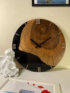 Custom Epoxy Resin River Wood <b>Wall</b> <b>Clock</b> Large Modern Decorative Wooden <b>Clock</b> Handmade <b>Silent</b> Movement Home Living Room Office - Product Image 3