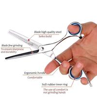 Tijeras de Entresacar Cabello de Alta Demanda, 32 Dientes, para Diestros, Ligeras, para Uso en Salones de Belleza