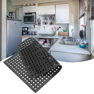 Free Shipping Industrial Anti-fatigue Drainage Kitchen <b>Mat</b> 60*90cm Non-Slip Hexagonal Rubber Multi-Functional <b>Bar</b> Kitchen - Product Image 1