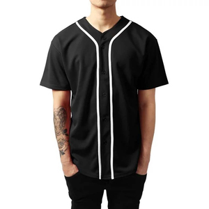 Camiseta Deportiva de Béisbol para Adultos, Negra y Blanca, de Poliéster Transpirable, Antibacteriana y con Protección UV - Product Image 6