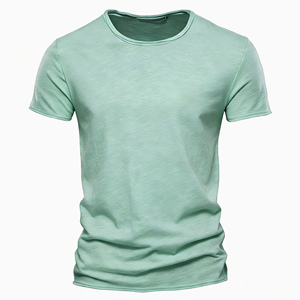 Camiseta de Hombre Blanca, Corte Regular, Cuello en V, Manga Corta, 100% Algodón, Estilo Hip Hop, Jersey con Patrón, Tejido Liso Teñido, Secado Rápido - Product Image 5