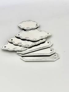 Etiquetas de Latón Plateadas Modernas Personalizadas con Orificios, Impresas en Letterpress, Etiquetas Decorativas de Metal para Arte y Artesanías Coleccionables - Product Image 2