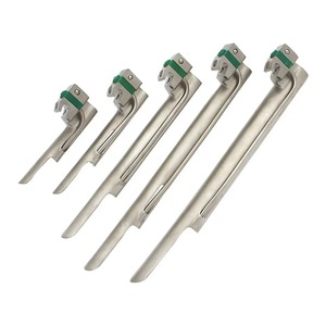 Ensemble de 9 lames de laryngoscope en acier à fibres optiques Mac et Miller avec 2 poignées, instruments médicaux en acier inoxydable allemand par Tegra - Product Image 2