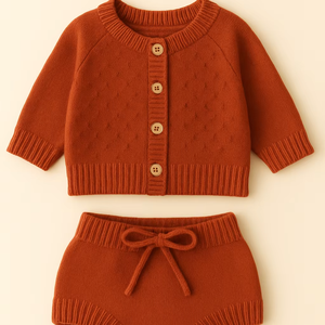 Conjunto de Ropa de Invierno para Bebé, Tejido Suave, Ropa Infantil, Prendas Tejidas Cálidas para Recién Nacidos, Comodidad Premium, Diseño Personalizado - Product Image 1