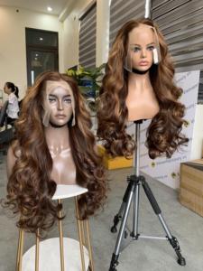 Haute qualité vietnamien cheveux humains dentelle avant perruques Super Double dessiné Remy tissage rebondissant courte longueur Extension de cheveux - Product Image 4