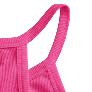 Débardeur côtelé dos nageur pour femme, sans manches, extensible, polyester/spandex, séchage rapide, respirant, décontracté, été, coupe ajustée, XL - Product Image 4