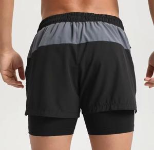 Pantalones Cortos Casuales de Secado Rápido para Hombre, de Color Sólido, Antiarrugas, con Logotipo Frontal, Bolsillos, Cintura Elástica, Longitud Media, Tejido de Poliéster y Spandex - Product Image 2