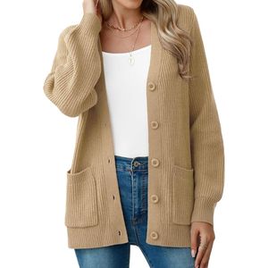 Cardigan long texturé personnalisé pour femme, en coton et polyester, avec poches avant, coupe décontractée pour le quotidien - Product Image 3