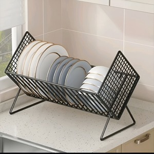 Customized Shape Metal Iron <b>Utensil</b> <b>Holder</b> Decorative Drainer Rack <b>Kitchen</b> Organizer Dish Drainer Rack for Home Decor - Product Image 1