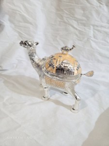 Pot à épices et sucre décoratif en argent plaqué, émail de luxe, pour rafraîchisseur buccal Mukhwas, avec cuillère, cadeau de mariage - Product Image 6