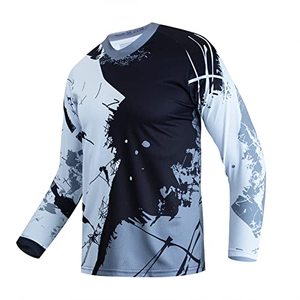Camiseta de Motociclismo Personalizada, Sublimada, Transpirable, 100% Poliéster, Manga Larga, para Motocross, con Logotipos de Patrocinadores Personalizados - Product Image 1