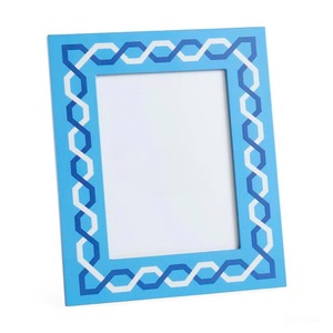 Luxury Lacquer <b>Picture</b> <b>Frame</b> With Blue Geometric Pattern Handmade Decorative Photo <b>Frame</b> Home Decoration - Product Image 3