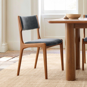 Silla de Comedor Moderna de Madera, Ergonómica, Tapizada en Beige, Asiento y Respaldo, Muebles para Comedor - Product Image 5