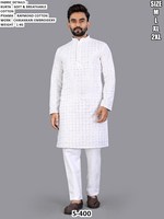 Kurta Aarav pour homme, traditionnel, brodé Bandhani, en coton, coupe classique, longueur au sol, pour Diwali, fête, séchage rapide