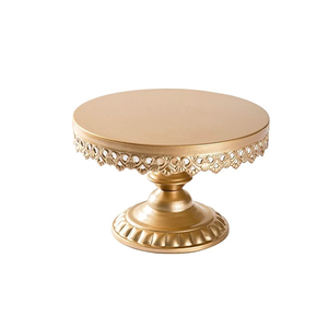 Plateau à gâteau de luxe fait main, support à gâteau en métal pour mariage, anniversaire, présentation de desserts - Product Image 1