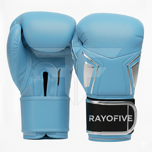 Gants de boxe professionnels en cuir PU pour l'entraînement, fabriqués sur mesure, avec fermeture auto-agrippante et évacuation de l'humidité - Product Image 4