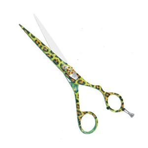 Best Sale High Quality Green Pattern Hair Scissors Stainless Steel Salon Barber <b>Shears</b> Straight Blade Cutting <b>Tools</b> - Product Image 1