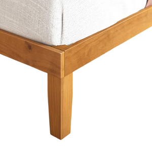 Conceptions de cadre de lit en bois de haute qualité avec cadre en bois massif et cadre de lit à plateforme sans bruit pour chambre à coucher hôtel villa - Product Image 5