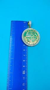 Letra Inicial Personalizada de Alta Calidad con Incrustaciones de Diamantes VVS Moissanite de Corte Brillante, Diseño 3D Hip Hop, Plata 925 Chapada en Oro, Regalo - Product Image 5