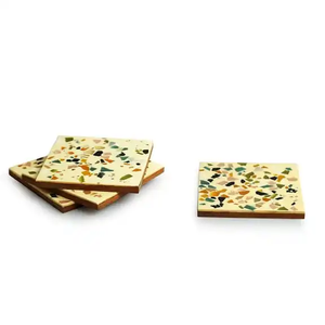 Luxury Classic Table Coasters Custom Designer Coaster <b>Set</b> Modern Rustic Home Decor Handmade Gift Premium Resin Inlay Wooden 3mm - Product Image 6
