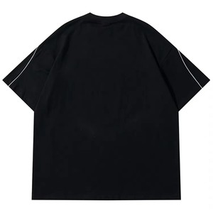 Camiseta Oversize de Punto para Hombre con Ribete Reflectante, Transpirable, de Secado Rápido, Estilo Urbano, Logotipo Personalizado, Venta al por Mayor - Product Image 6