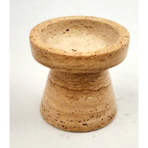 Brûle-encens rond en pierre, design rustique fait main pour table, décoration intérieure pour salon, toutes saisons - Product Image 1