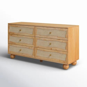 Teak Wooden Frame Material Rattan Table with Six <b>Drawers</b> for Living Room Home Furniture Decoration and Hotel Furniture - Product Image 3