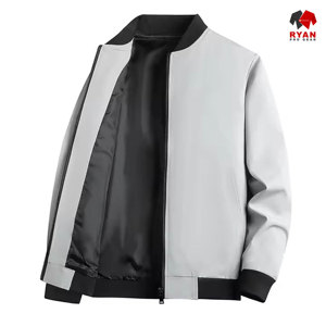 Ryan เสื้อแจ็กเก็ตมีซิปสำหรับผู้ชายเสื้อแจ็คเก็ตผ้านิ่มดีไซน์ตามสั่งพร้อมโลโก้ออกแบบได้ตามต้องการ - Product Image 6