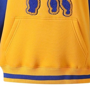 Sweat-shirt en chenille Sigma Gamma Rho pour femme, jaune et bleu, col ras du cou raglan, avec poche, pull décontracté pour sororité - Product Image 4