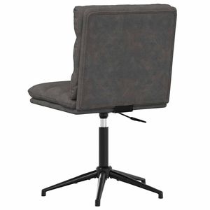 Ensemble de 4 chaises de salle à manger en similicuir noir réglables en hauteur - Product Image 6