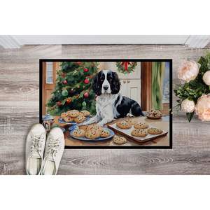 Nuevo Felpudo de galletas de Navidad Springer Spaniel inglés antideslizante para interiores y exteriores 18H X 27W alfombras para entrada lavables de pila baja - Product Image 2