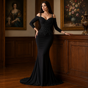 Vestido de Noche de Lujo Moderno Rojo Satinado Sólido con Cuello en V, Antiarrugas, Sujetador Incorporado y Aberturas, Estilo Sirena, para Mujer, con Cintura Natural, Ideal para Fiesta de Gala - Product Image 4