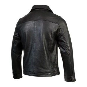2026 Unisex Genuine Leather Slim Fit Biker Motorcycle <b>Jacket</b> Spring Autumn Customized Embroidery Windproof And Waterproof - Product Image 6