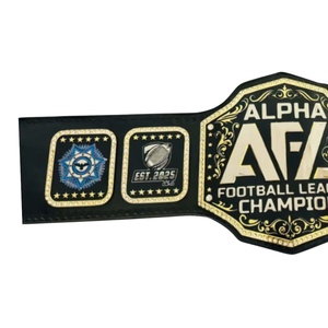 เข็มขัดแชมป์อัลฟ่าฟุตบอลลีก (AFL) - เข็มขัดกีฬาแบบปรับแต่งได้พร้อมรายละเอียดสีทอง - ถ้วยรางวัลสะสมระดับพรีเมียม - Product Image 4