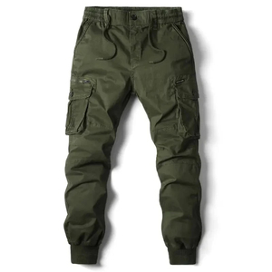 Pantalon cargo de travail pour homme, fermeture à cordon, poches imprimées, haute qualité, décontracté, 100% coton - Product Image 1