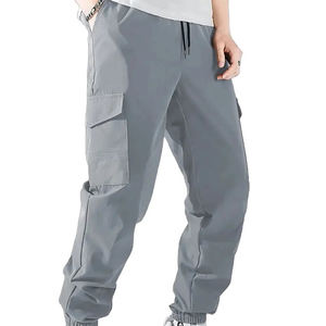 Pantalones cargo para hombre, ecológicos, de material duradero, muy populares, de corte relajado, con bolsillos cargo, para uso en la calle. - Product Image 1