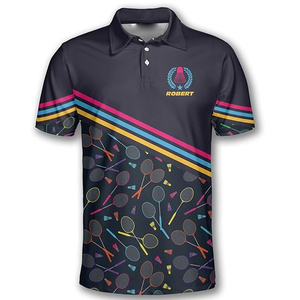 Men Women <b>Badminton</b> Jersey Quick Dry Breathable Polyester Sportswear Custom Sublimation Training Shirt OEM Supply - Product Image 1