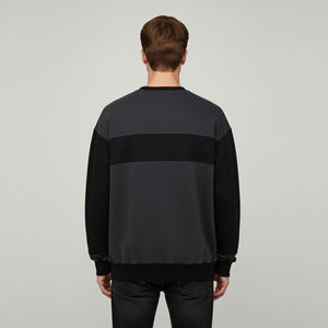 เสื้อสเวตเชิ้ตคอกลมสีกรมท่าสำหรับผู้ชาย ทรงปกติ ผ้าถัก 100% คอตตอน สวมใส่สบาย สีพื้น ระบายอากาศได้ดี มีกระเป๋า น้ำหนัก 300 กรัม - Product Image 5