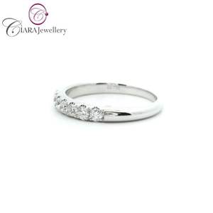 ANILLO DE BODA DE MUJER CON DIAMANTE NATURAL DE ORO AMARILLO DE ORO BLANCO AU750 SIMPLE DE 18K DE ALTA GAMA - Product Image 4