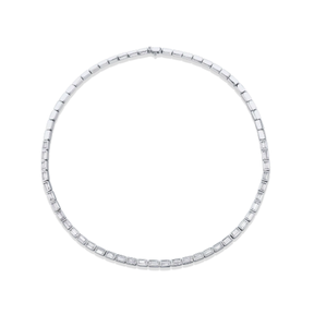Collar de Tenis con Diamantes Baguette en Engaste de Oro de 14K (Naturales), Diseño Premium, Fabricante Mayorista y Minorista OEM - Product Image 3