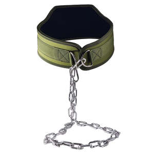 Cinturón de Neopreno de Alta Calidad con Cadena de Acero Transpirable y Hebilla Gruesa para Levantamiento de Pesas, Fitness y Culturismo - Product Image 1