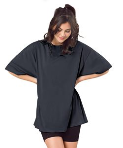 Camiseta de Mujer, Simple, de Color Sólido, Cuello Redondo, Tops de Verano, Camiseta Holgada a la Moda para Mujer - Product Image 4