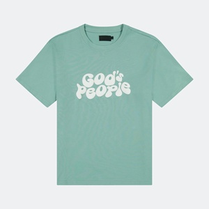 เสื้อยืดโอเวอร์ไซส์ Good People สำหรับผู้ชาย แขนสั้น คอกลม ผ้าฝ้าย สไตล์ลำลอง สตรีทแวร์ สีขาว พิมพ์ลายด้านหน้า ผ้าเจอร์ซีย์ - Product Image 3
