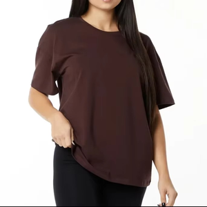 Camisetas de Mujer de Última Tendencia, Holgadas, Transpirables, Estilo Urbano, Logotipo Personalizado, Servicio de Bajo MOQ, Precio Razonable - Product Image 1